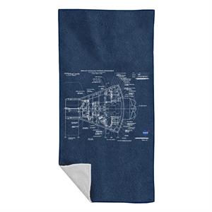 NASA Mercury Spacecraft Schematic Beach Towel