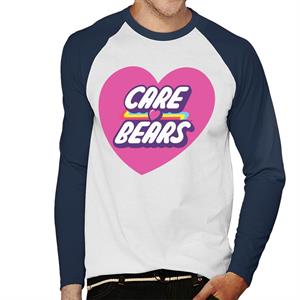 Care Bears Unlock The Magic Pink Heart Men's Baseball Long Sleeved T-Shirt