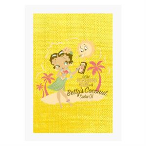 Betty Boop Bettys Coconut Suntan Oil A4 Print