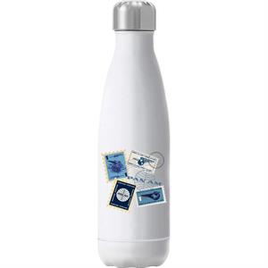 Pan Am Postage Stamps Montage Insulated Stainless Steel Water Bottle