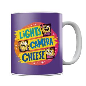 Boy Girl Dog Cat Mouse Cheese Lights Camera Cheese Mug