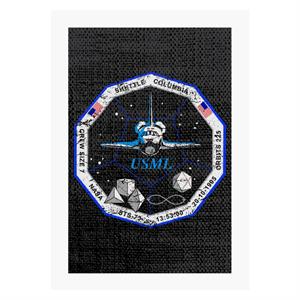 NASA STS 73 Columbia Mission Badge Distressed A4 Print