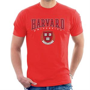 Harvard University Red Veritas Crest Men's T-Shirt