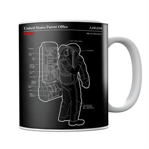 NASA Orlan Spacesuit Backpack Blueprint Mug