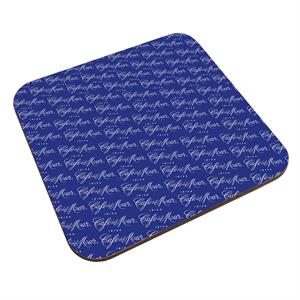 Cafe del Mar Classic White Text Pattern Coaster