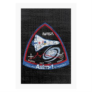 NASA ASTRO 1 Observatory STS 35 Mission Badge Distressed A4 Print