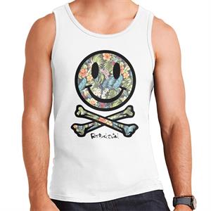 Fatboy Slim Tropical Floral Smiley And Crossbones Men's Vest