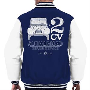 Citroen 2CV Authorised Repair Service White Logo Men's Varsity Jacket