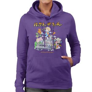 Back To The Future Characters Kanji Women's Hooded Sweatshirt