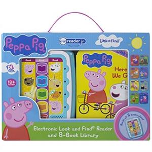 Peppa Pig Me Reader Jr Electronic Look and Find Reader and 8Book Library Sound Book Set by PI Kids