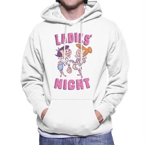 The Flintstones Betty And Wilma Ladies Night Men's Hooded Sweatshirt