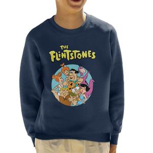 The Flintstones Characters Together Kid's Sweatshirt