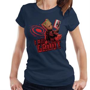 Marvel Guardians Of The Galaxy Baby Groot Cassette Women's T-Shirt