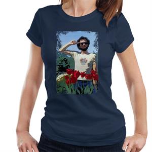 TV Times Comedian Kenny Everett Saluting In A Flowerbed Women's T-Shirt