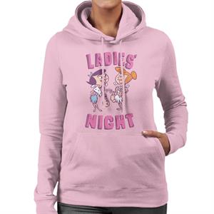 The Flintstones Betty And Wilma Ladies Night Women's Hooded Sweatshirt