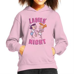 The Flintstones Betty And Wilma Ladies Night Kid's Hooded Sweatshirt