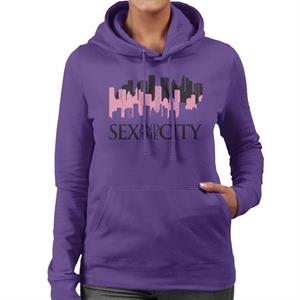 Sex and The City Logo City Lights Women's Hooded Sweatshirt