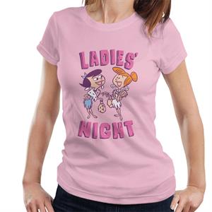 The Flintstones Betty And Wilma Ladies Night Women's T-Shirt