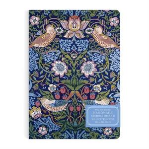 William Morris Strawberry Thief Handmade Embroidered B5 Journal by William Morris