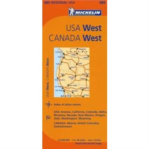 Western USA Western Canada  Michelin Regional Map 585 by Michelin