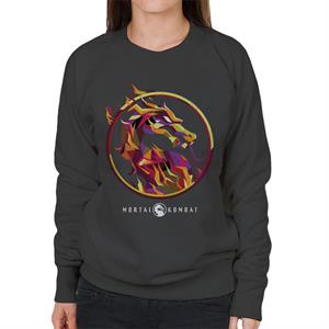 Mortal Kombat Scorpion Flame Art Logo Women's Sweatshirt