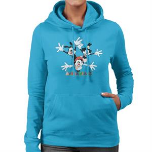 Animaniacs Logo Yakko Wakko And Dot Women's Hooded Sweatshirt