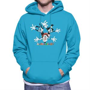 Animaniacs Logo Yakko Wakko And Dot Men's Hooded Sweatshirt