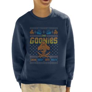 The Goonies Pirate Christmas Knit Pattern Kid's Sweatshirt