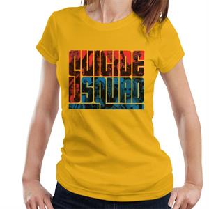 Suicide Squad Red Blue Text Women's T-Shirt