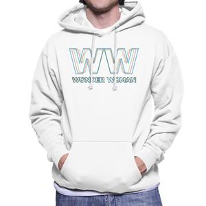 Wonder Woman 1984 WW Colour Text Men's Hooded Sweatshirt