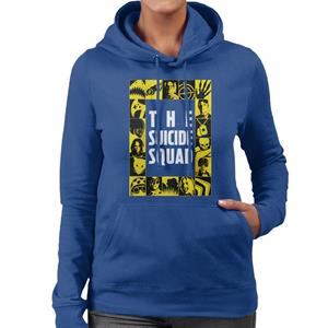 The Suicide Squad Yellow Tile Frame Women's Hooded Sweatshirt