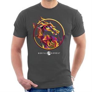 Mortal Kombat Scorpion Flame Art Logo Men's T-Shirt