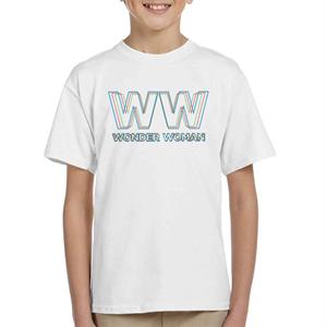 Wonder Woman 1984 WW Colour Text Kid's T-Shirt