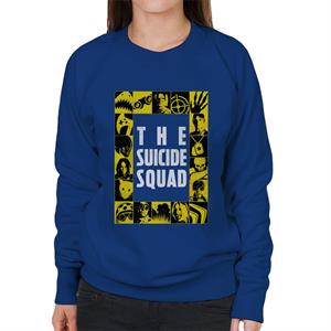 The Suicide Squad Yellow Tile Frame Women's Sweatshirt