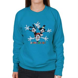 Animaniacs Logo Yakko Wakko And Dot Women's Sweatshirt