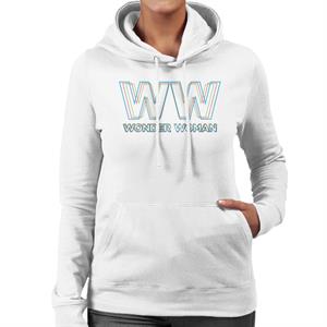 Wonder Woman 1984 WW Colour Text Women's Hooded Sweatshirt