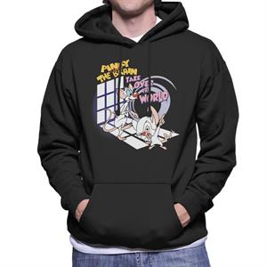 Animaniacs Pinky and The Brain Take Over The World Men's Hooded Sweatshirt