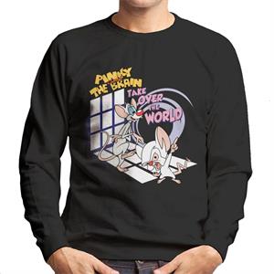 Animaniacs Pinky and The Brain Take Over The World Men's Sweatshirt