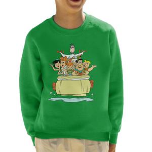 The Flintstones & Rubbles Roadtrip Kid's Sweatshirt