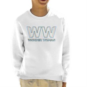 Wonder Woman 1984 WW Colour Text Kid's Sweatshirt