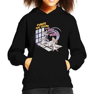 Animaniacs Pinky and The Brain Take Over The World Kid's Hooded Sweatshirt