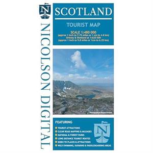 Nicolson Scotland Tourist Map by Val Fry