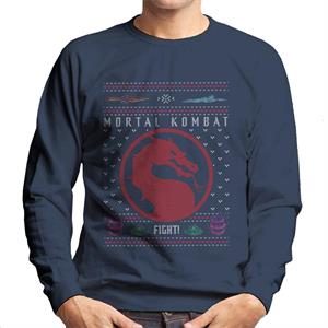 Mortal Kombat Christmas Fight Emblem Men's Sweatshirt