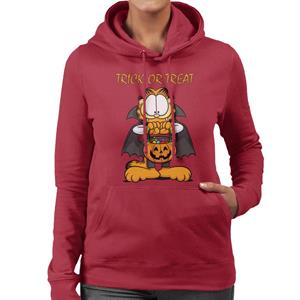 Garfield Halloween Trick Or Treat Women's Hooded Sweatshirt