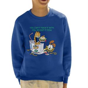 Garfield Burger Eat It Now Kid's Sweatshirt