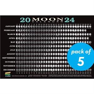 2024 Moon Calendar Card 5 Pack by Kim Long