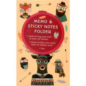 Memo  Sticky Notes Folder Hipster Animals by Peony Press