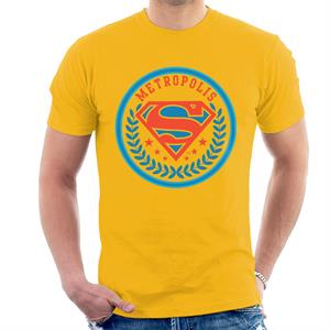 Superman Comic Metropolis Logo Men's T-Shirt