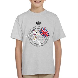 Danger Mouse King Charles III Coronation 2023 Kid's T-Shirt