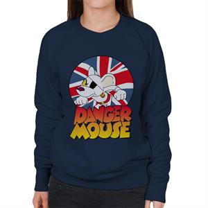 Danger Mouse Frowning Union Jack Women's Sweatshirt